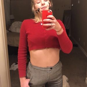 Red brandy Melville shirt